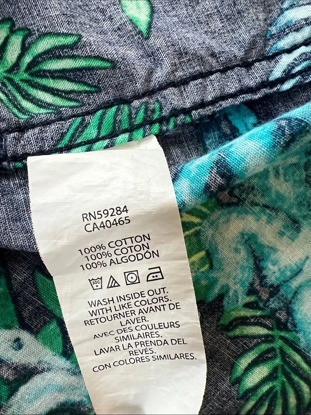 The Children's Place Navy Tropical Animal Button-Down Shirt